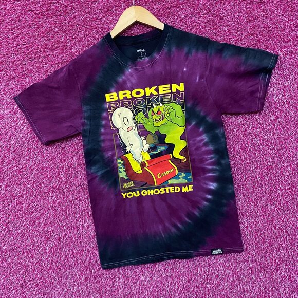 Broken Promises x Casper You Ghosted Me Tie Dye T-Shirt Small - Picture 3 of 4
